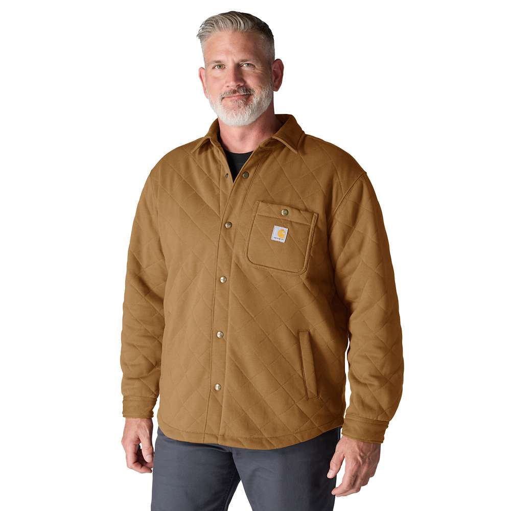 Carhartt 107270 Rain Defender Loose Fit Heavyweight Quilted Snap Front Shirt Jac - Longshot Tactical