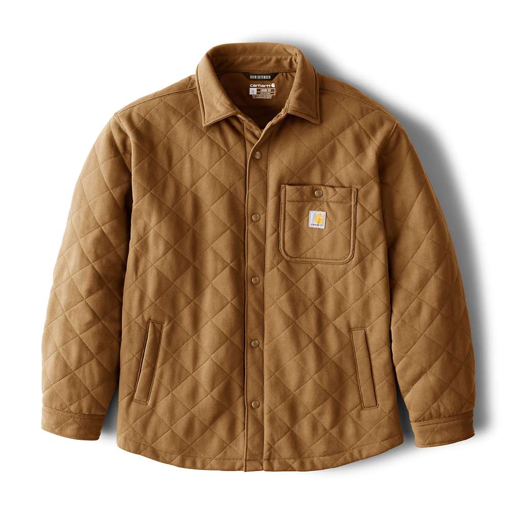 Carhartt 107270 Rain Defender Loose Fit Heavyweight Quilted Snap Front Shirt Jac - Longshot Tactical