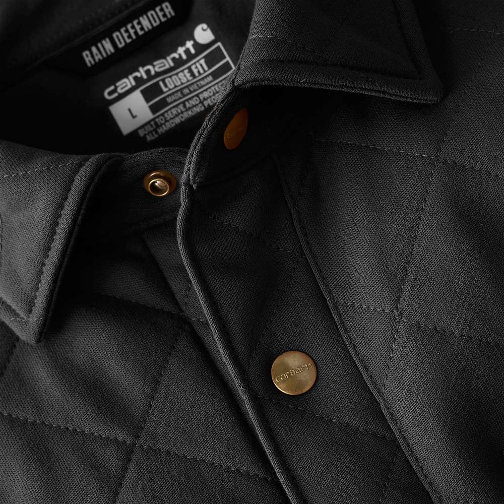 Carhartt 107270 Rain Defender Loose Fit Heavyweight Quilted Snap Front Shirt Jac - Longshot Tactical