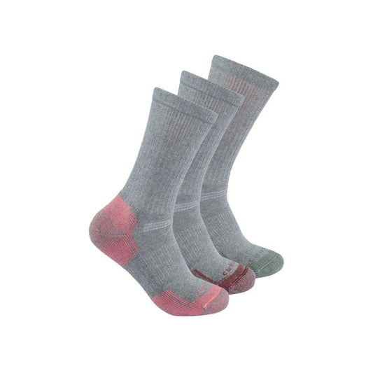 Carhartt SC2823 Women's Mid Weight Cotton Blend Crew Sock 3PK - Longshot Tactical