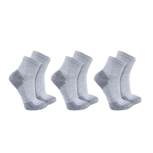 Carhartt SQ6103M Midweight Cotton Blend Quarter Sock 3 Pack - Longshot Tactical