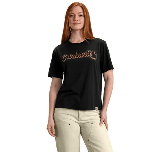 Carhartt Women's 106833 Tence Fiber Series Loose Fit Short - Sleeve Script Graphic T-Shirt - Longshot Tactical