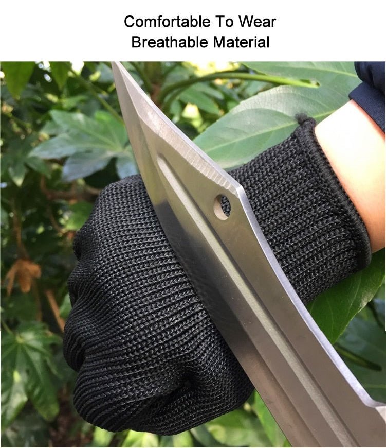 Cut/slash Resistant Safety Gloves with infused Stainless Steel Wire Mesh - Longshot Tactical