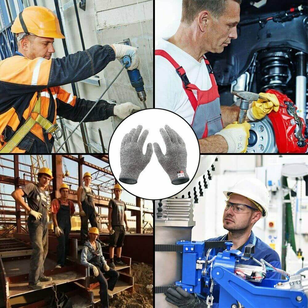 Cut/slash Resistant Safety Gloves with infused Stainless Steel Wire Mesh - Longshot Tactical