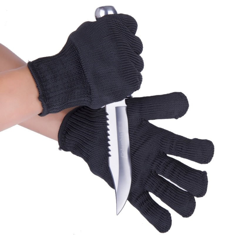 Cut/slash Resistant Safety Gloves with infused Stainless Steel Wire Mesh - Longshot Tactical