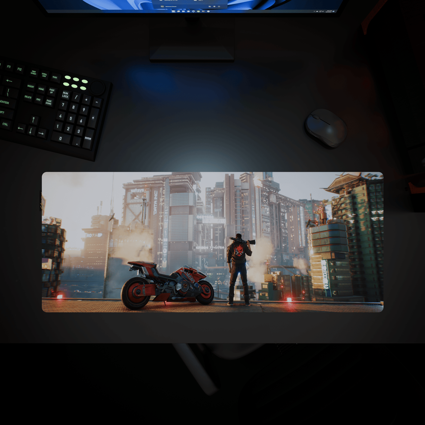 Cyberpunk® 2077 Desk Mat - Night City Views - Longshot Tactical