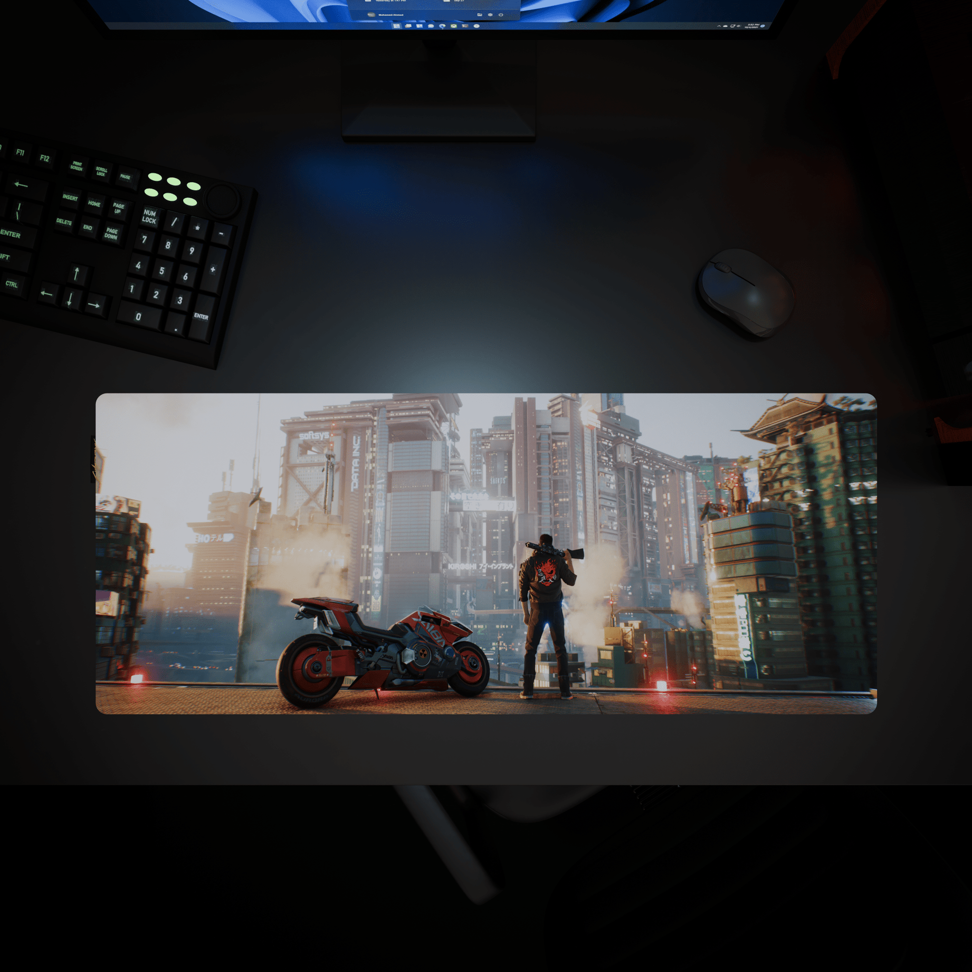 Cyberpunk® 2077 Desk Mat - Night City Views - Longshot Tactical