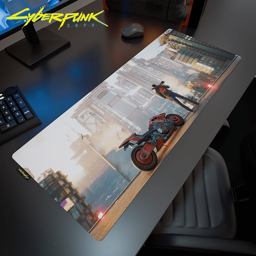 Cyberpunk® 2077 Desk Mat - Night City Views - Longshot Tactical