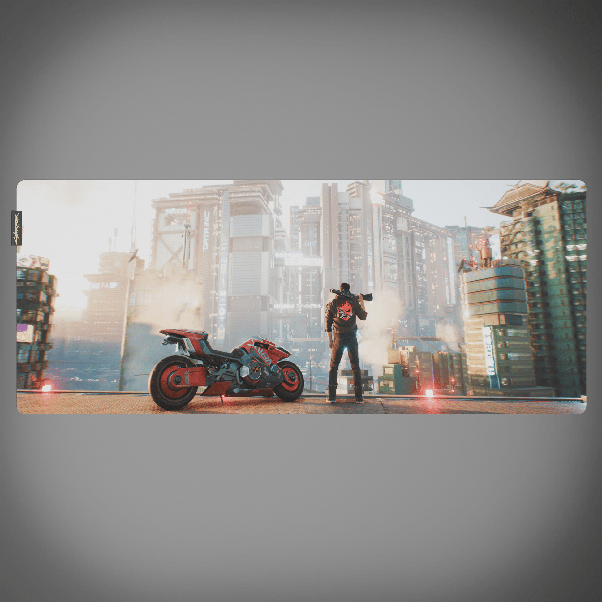 Cyberpunk® 2077 Desk Mat - Night City Views - Longshot Tactical