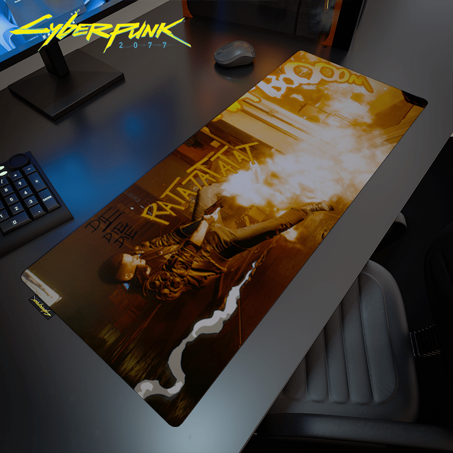 Cyberpunk® 2077 Desk Mat - RATATATAT - Longshot Tactical