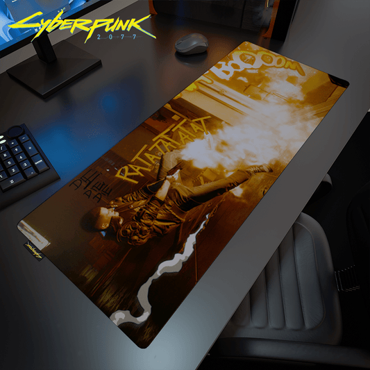 Cyberpunk® 2077 Desk Mat - RATATATAT - Longshot Tactical