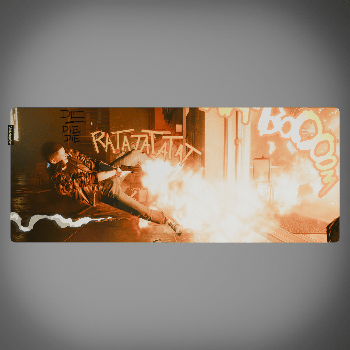 Cyberpunk® 2077 Desk Mat - RATATATAT - Longshot Tactical