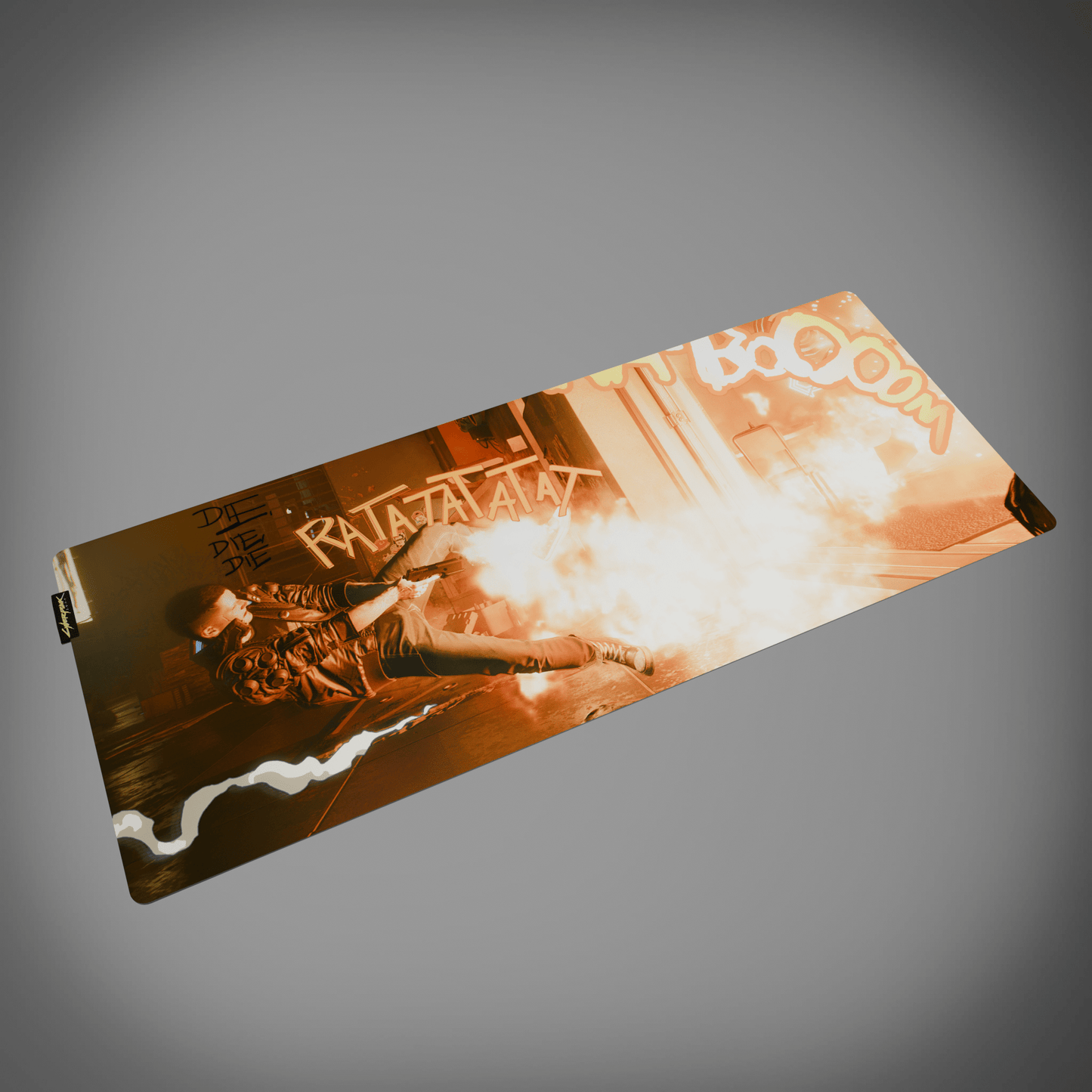 Cyberpunk® 2077 Desk Mat - RATATATAT - Longshot Tactical