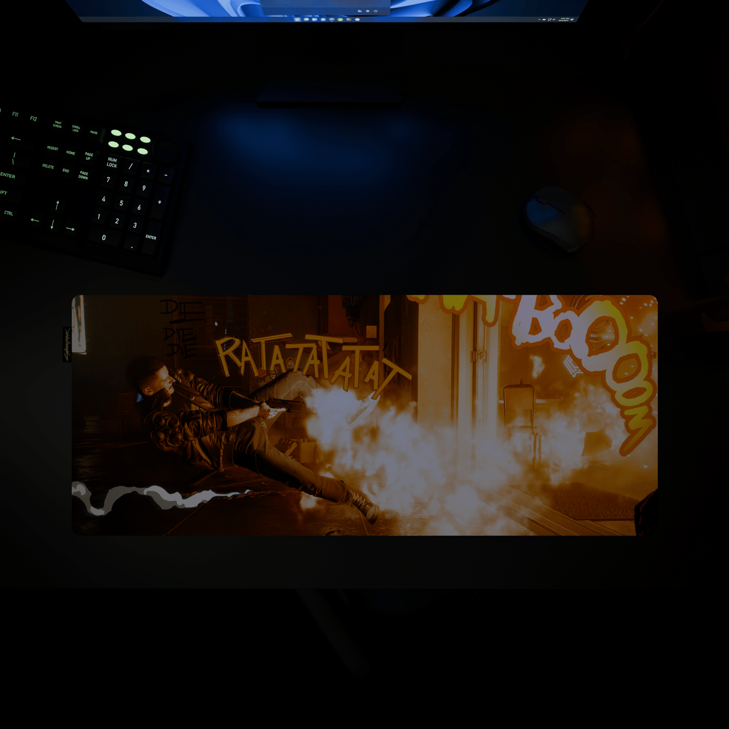Cyberpunk® 2077 Desk Mat - RATATATAT - Longshot Tactical