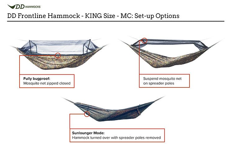 DD Frontline Hammock - KING Size - Multicamo - Longshot Tactical