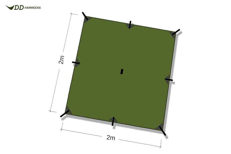 DD Hammocks Tarp 2×2 – Olive Green - Longshot Tactical