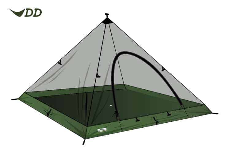 DD SuperLight Pyramid Mesh Tent - Longshot Tactical