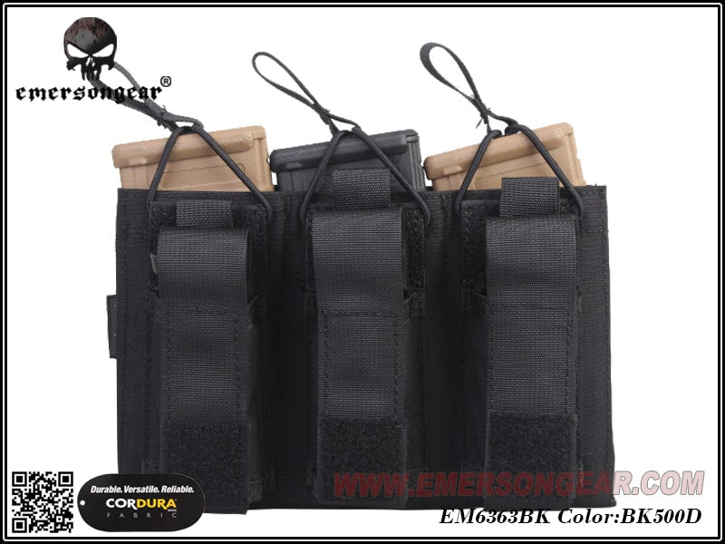 Emerson 5.56 and Pistol Triple Open Top Magazine Pouch - Longshot Tactical