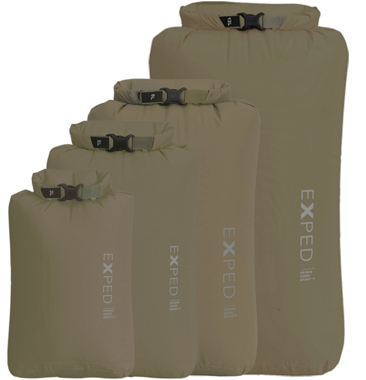 Exped Drybag Versa Bright (3 - 13L) Dry Bag Set - Various Colours - Longshot Tactical