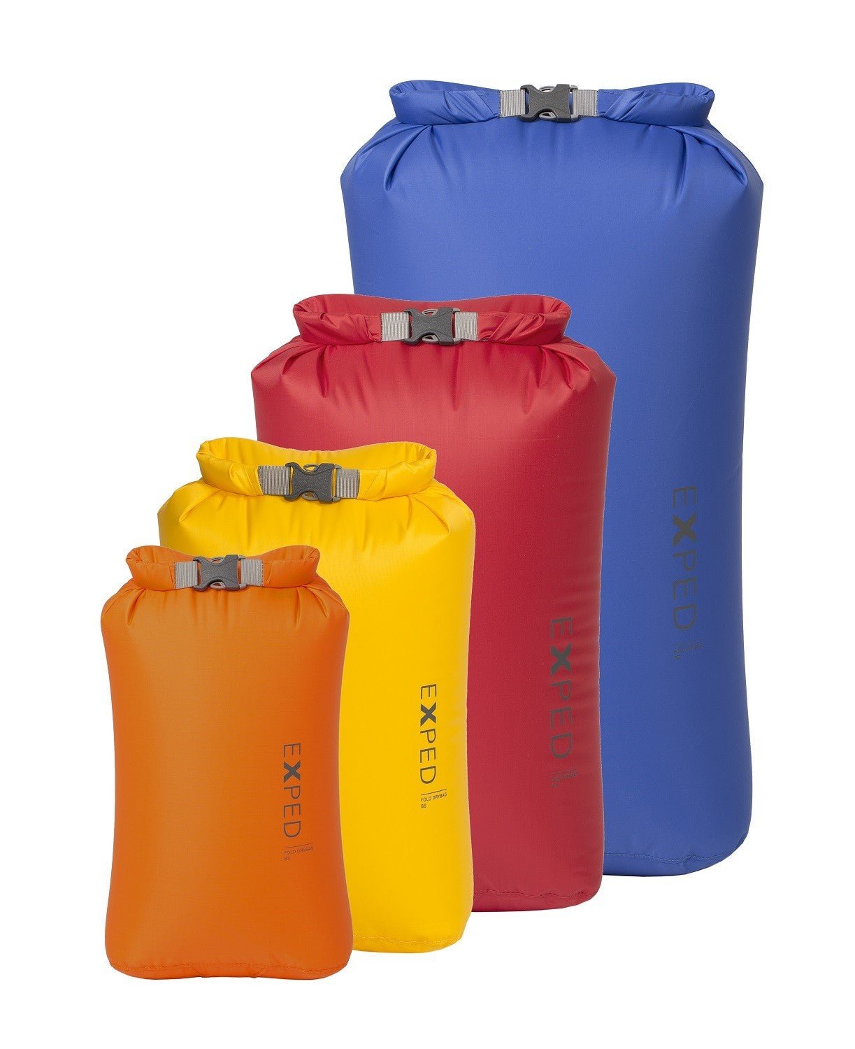 Exped Fold Dry Bag Bright 4pk Bright colours - Longshot Tactical