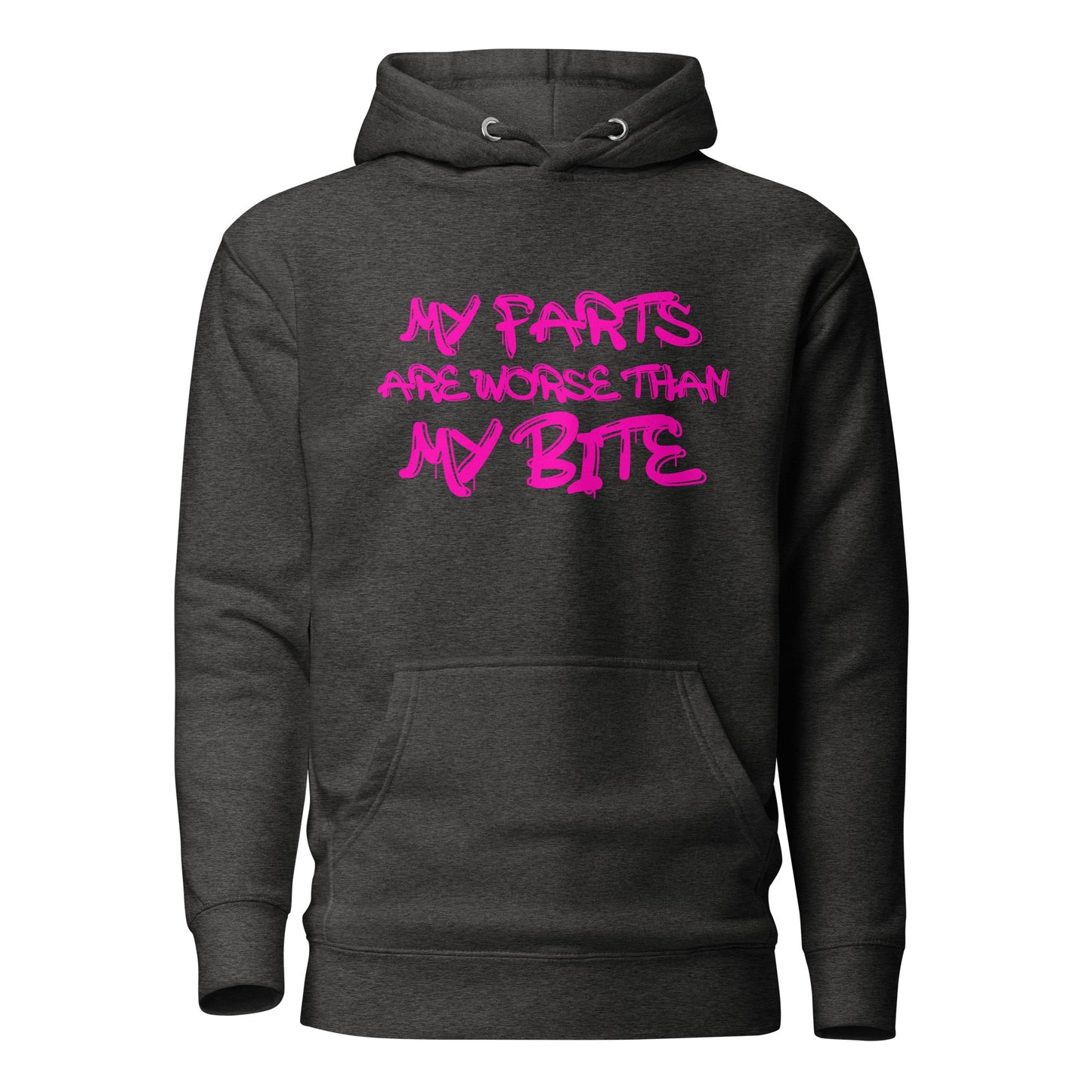 Farts worse than bite Hoodie pink logo - Longshot Tactical