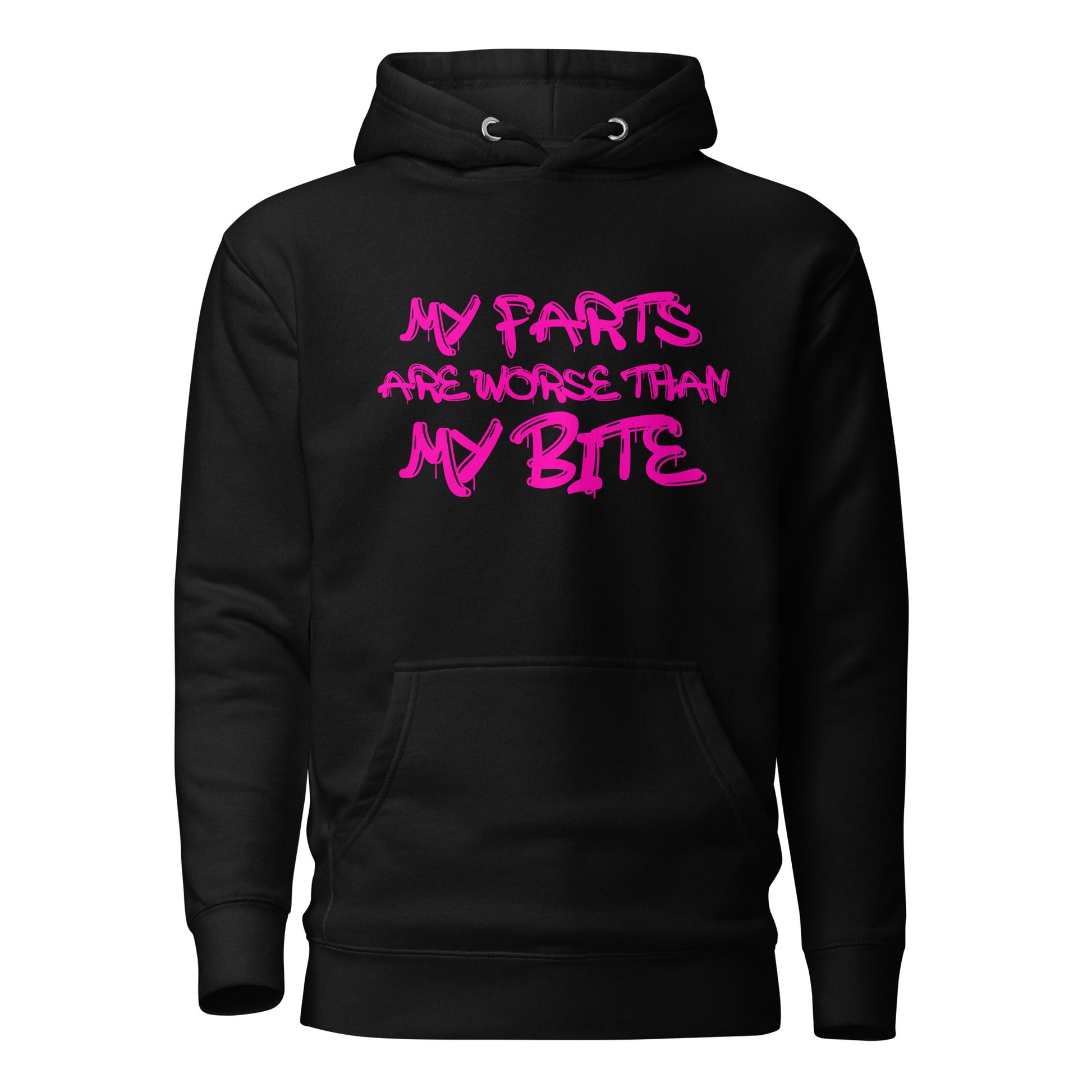 Farts worse than bite Hoodie pink logo - Longshot Tactical