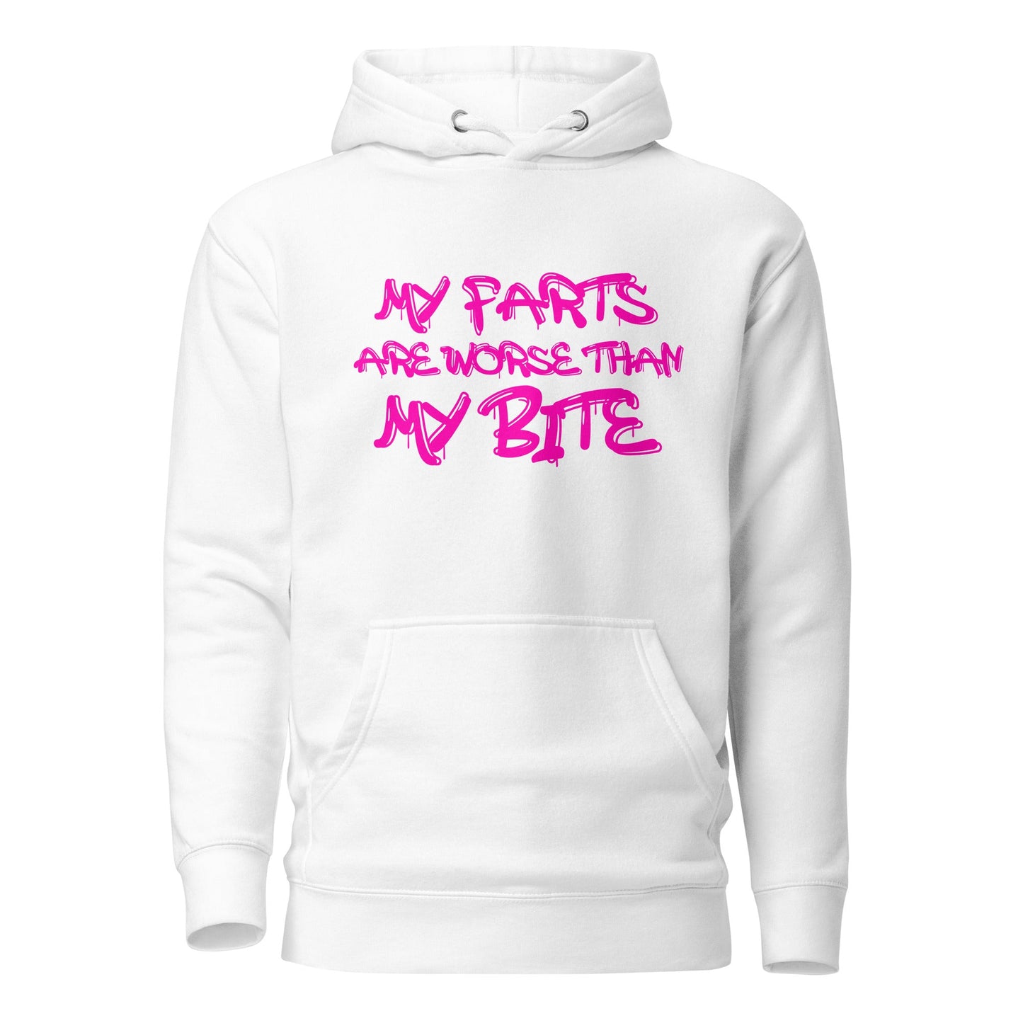 Farts worse than bite Hoodie pink logo - Longshot Tactical