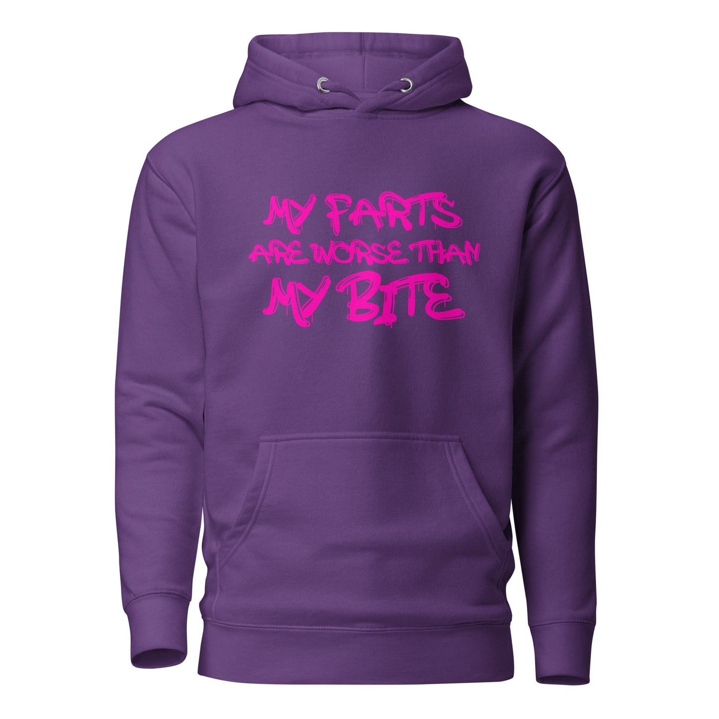 Farts worse than bite Hoodie pink logo - Longshot Tactical