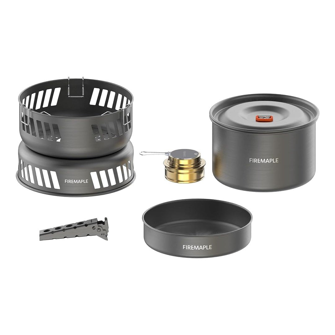 Firemaple Cooking Kit with Pans and Alcohol Burner - Longshot Tactical