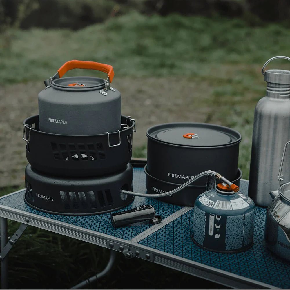 Firemaple Cooking Kit with Pots and Pans With Gas Burner - Longshot Tactical