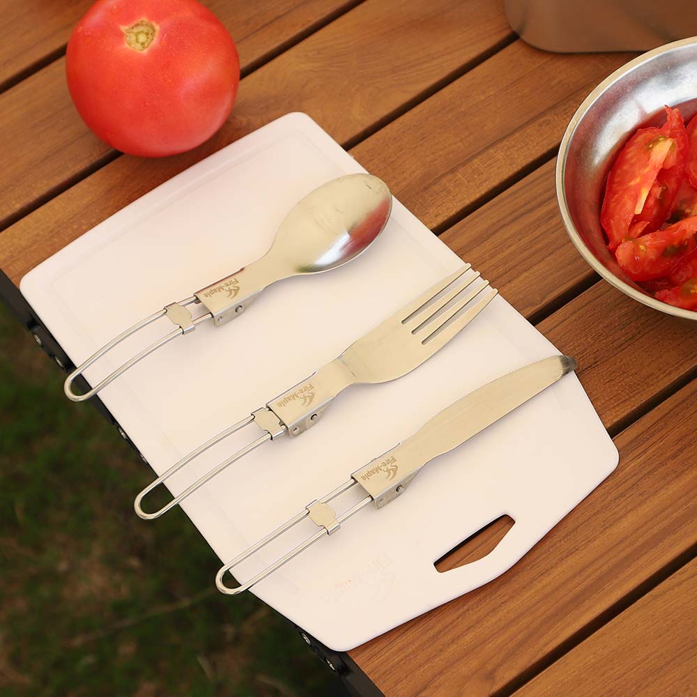 Firemaple FMT - 803 Stainless Folding Cutlery Set - Longshot Tactical