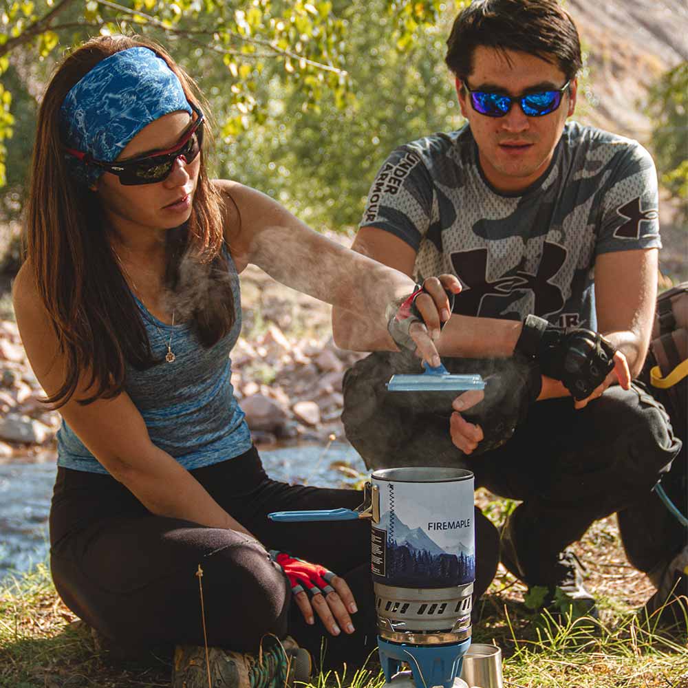 Firemaple Polaris Pressure Regulator Cooking System (Blue) - Longshot Tactical