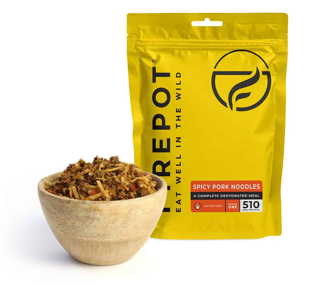 Firepot Spicy Pork Noodles 105g Dehydrated - Longshot Tactical