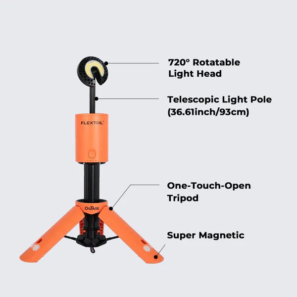 Flextail EVO LANTERN - FLEXTAIL x OuTask 2 - in - 1 Telescopic Lantern - Longshot Tactical