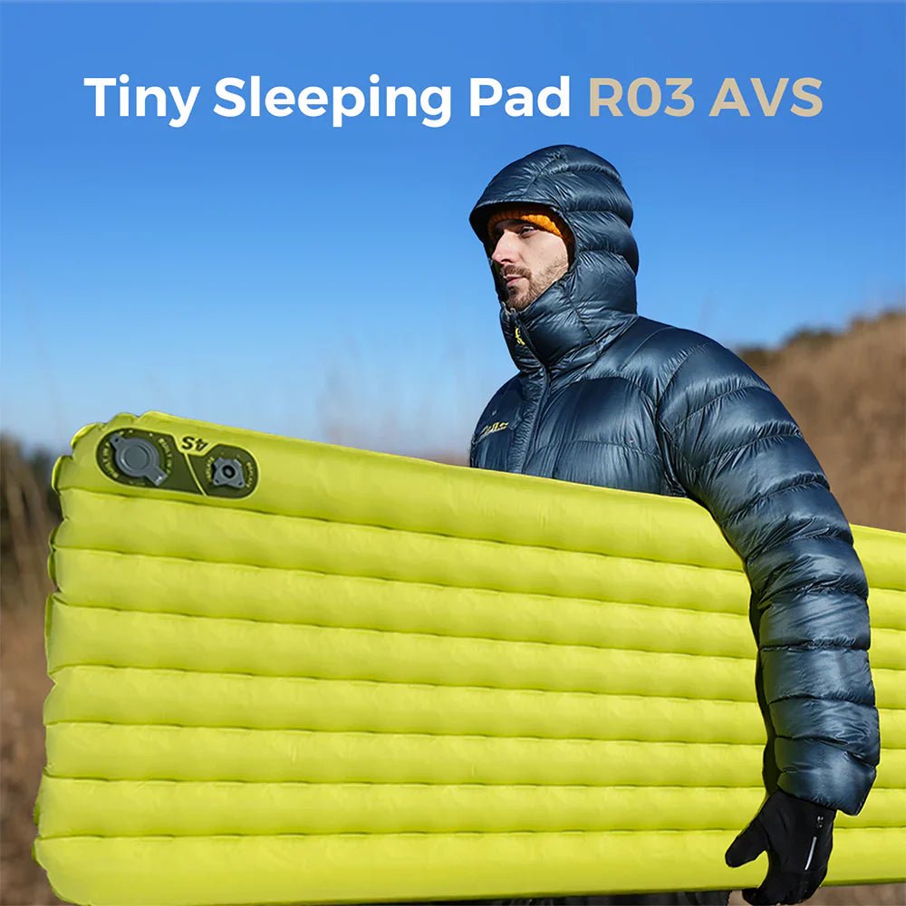 Flextail Gear Tiny Sleeping Pad R03 AVS - 3.5 R - Value 3 Season Sleeping Pad with Pump (Regular) - Longshot Tactical
