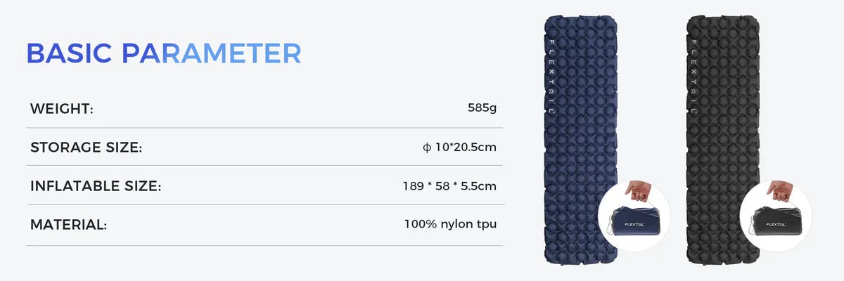 Flextail ZERO MATTRESS - Lightweight Inflatable Sleeping Pad - Longshot Tactical