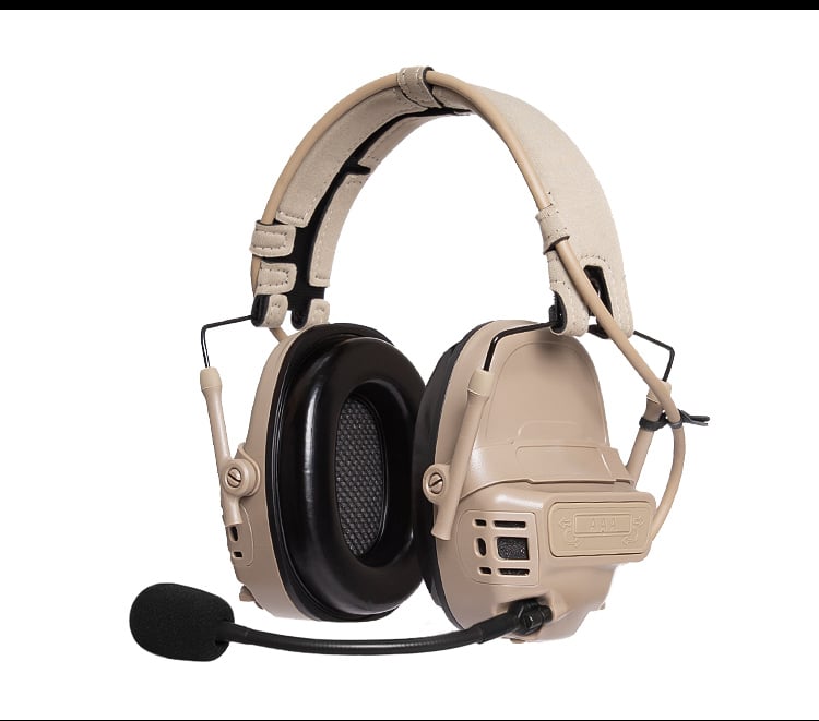 FMA - FCS Falcon Ears Tactical Communication Headset STD (Black / Tan) - Longshot Tactical