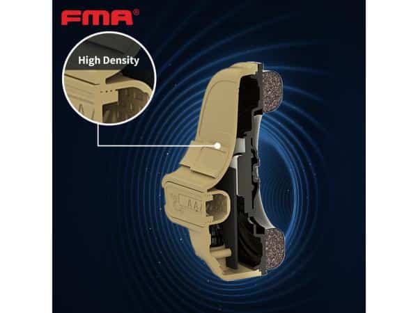 FMA - FCS Falcon Ears Tactical Communication Headset STD (Black / Tan) - Longshot Tactical
