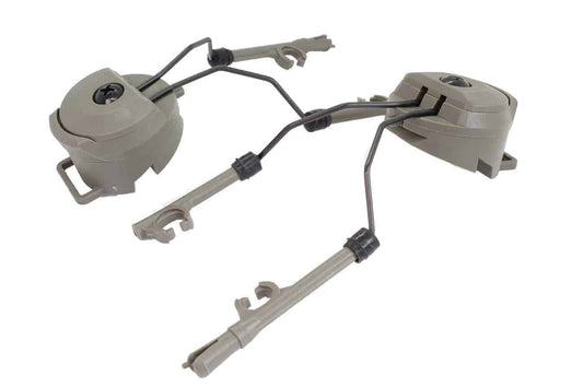 FMA PT Headset and Helmet Rail Adapter Set - OD Green - Longshot Tactical