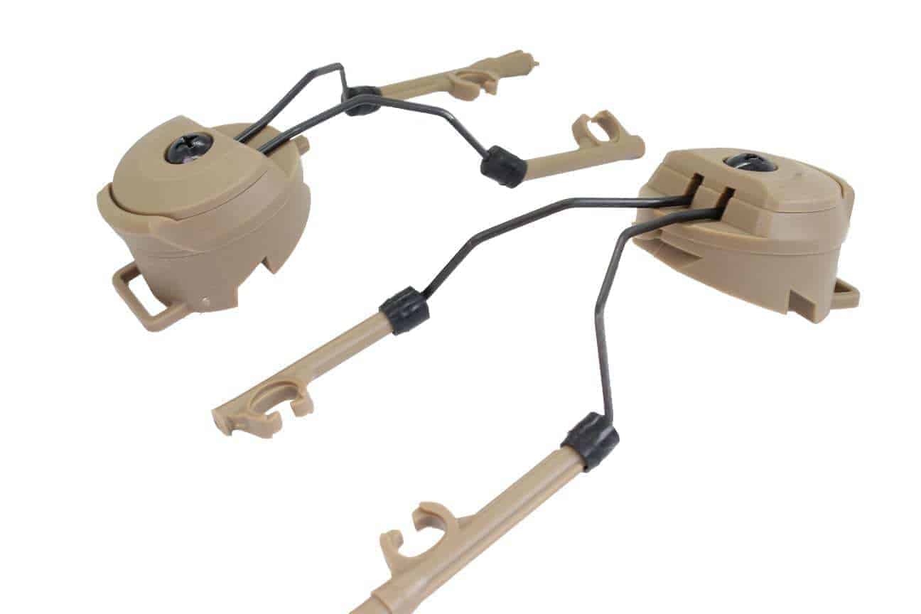 FMA PT Headset and Helmet Rail Adapter Set - Tan - Longshot Tactical