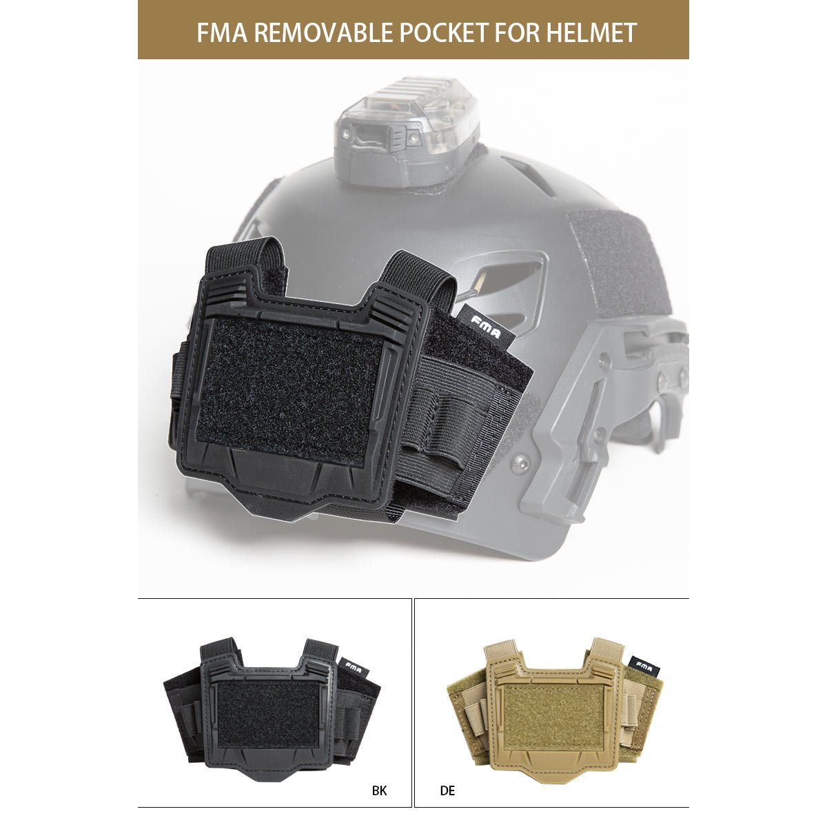 FMA Removable Helmet Pocket / Counterweight Pouch - Longshot Tactical
