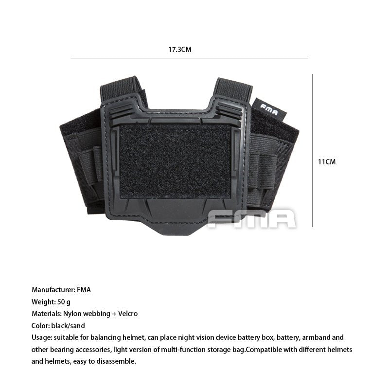 FMA Removable Helmet Pocket / Counterweight Pouch - Longshot Tactical