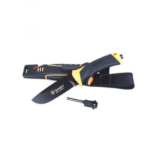 Ganzo Gg8012 Survival Bushcraft Knife - Orange - Longshot Tactical
