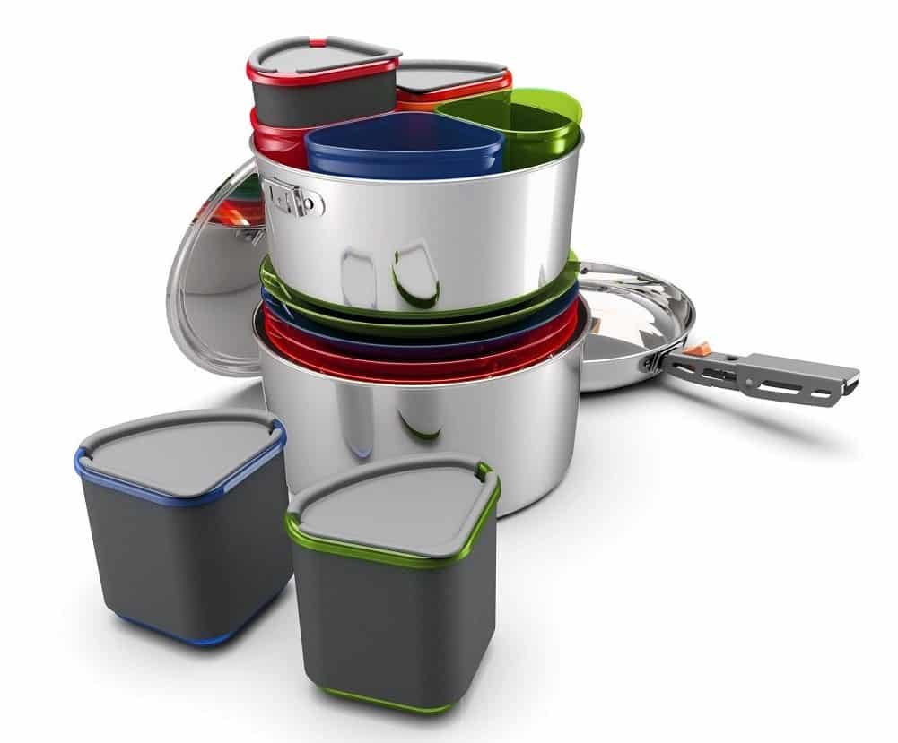 GSI Glacier Stainless Camper Cook and Eat set - Longshot Tactical
