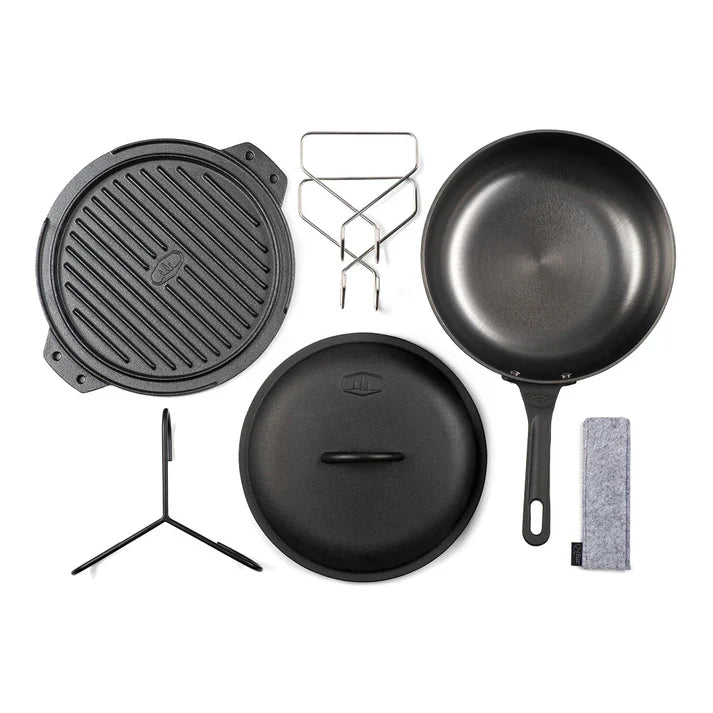 GSI Outdoors Guidecast 10" Cast Iron Cookset - Longshot Tactical