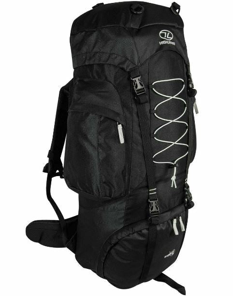 Highlander Rambler Rucksack 88L Black / Silver - Longshot Tactical