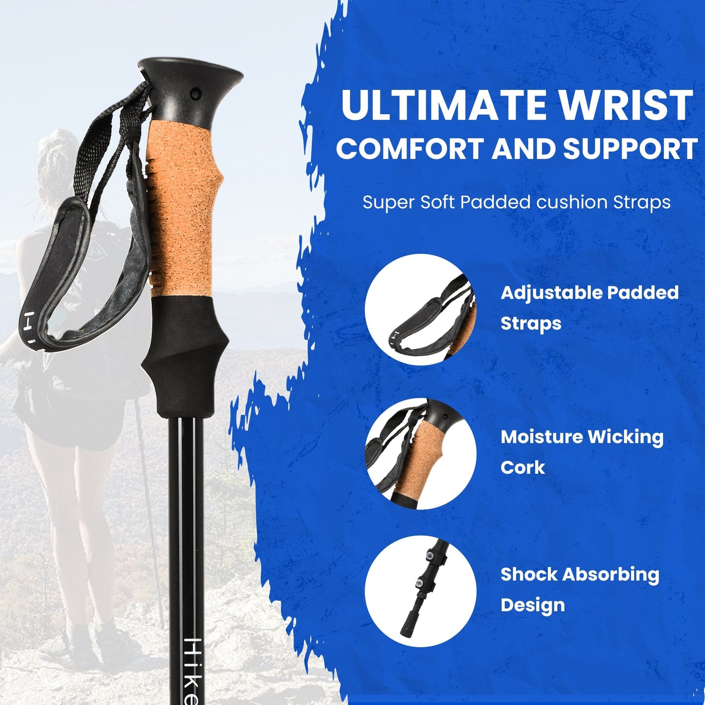 HikeWare Aluminium Hiking Poles - Longshot Tactical