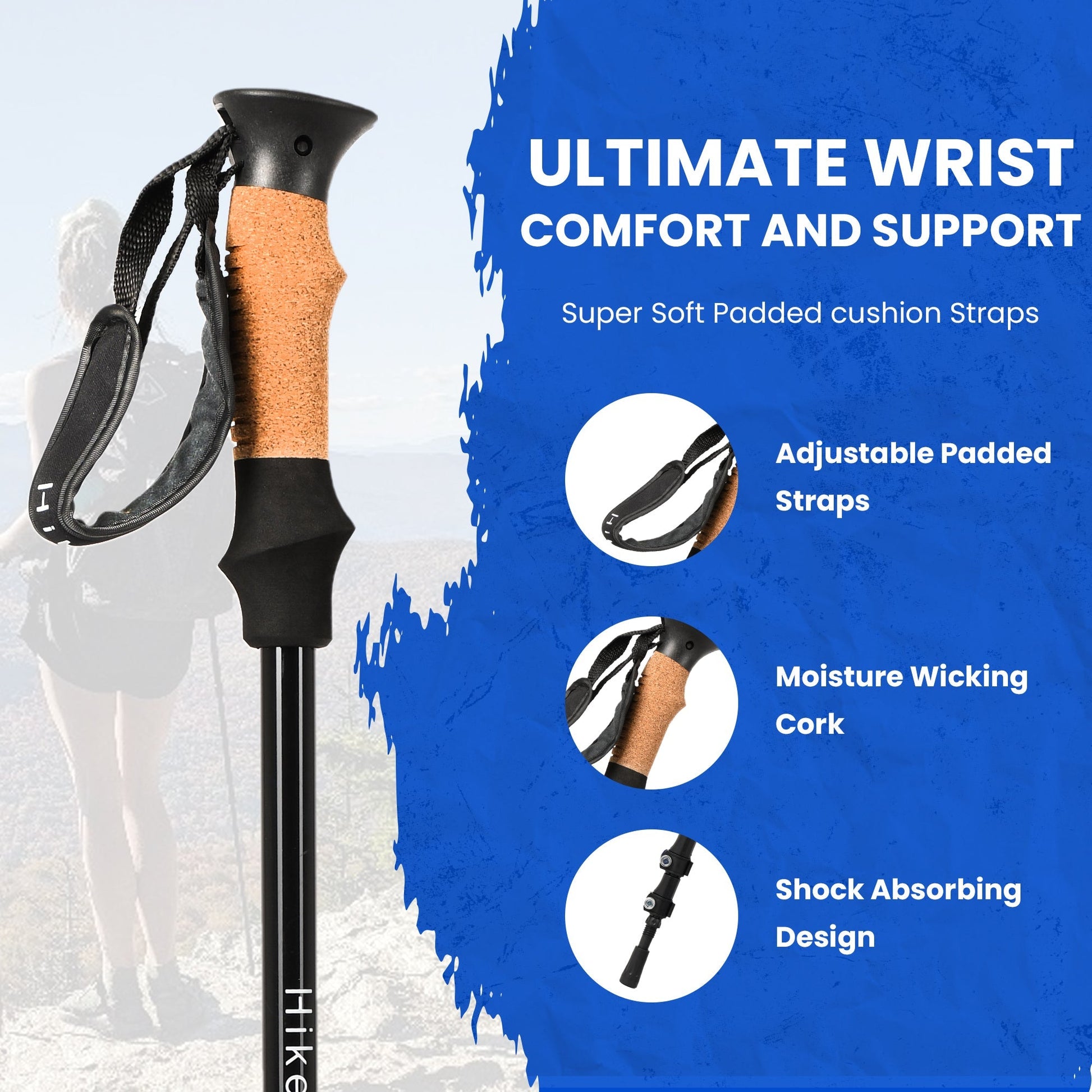 HikeWare Aluminium Hiking Poles - Longshot Tactical