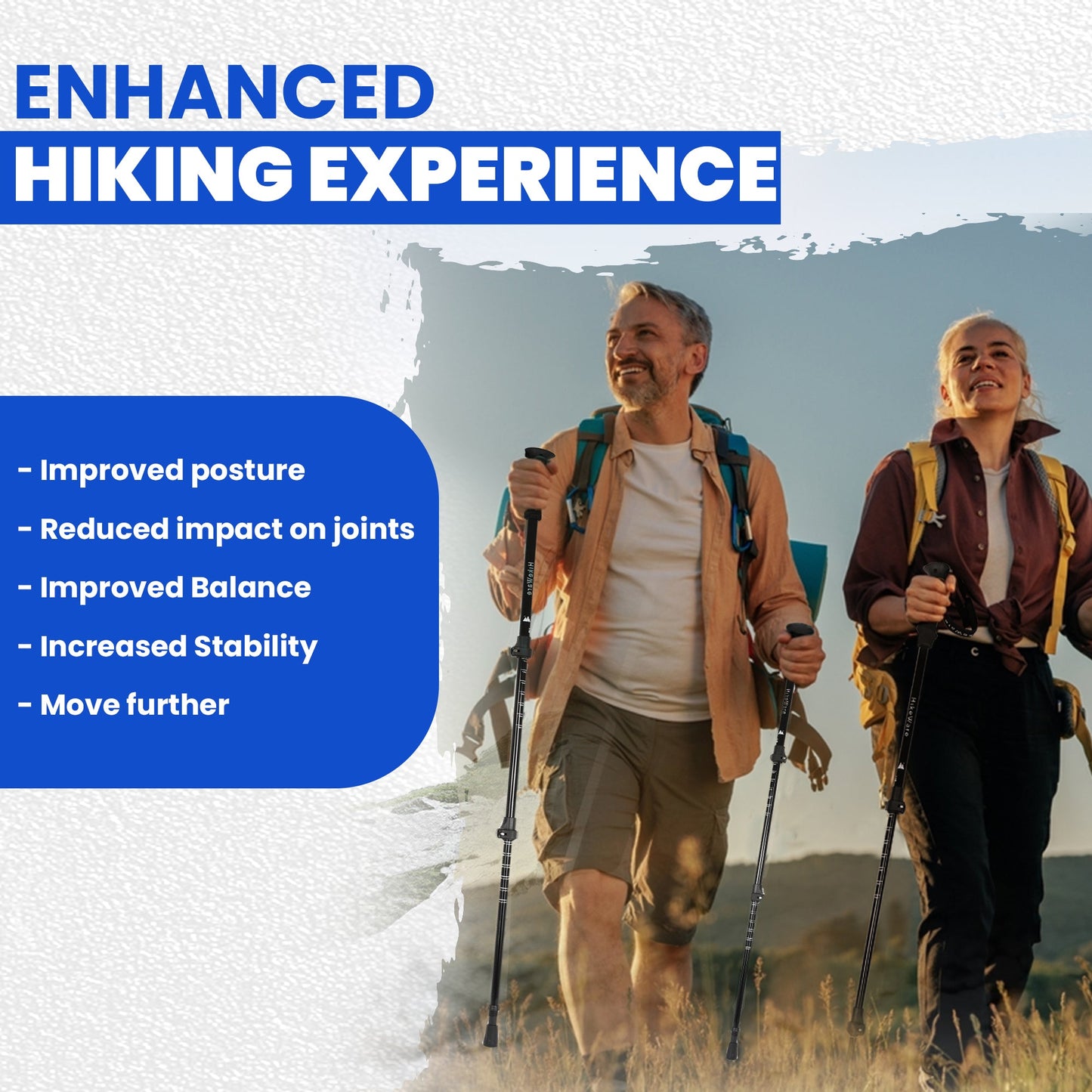 HikeWare Aluminium Hiking Poles - Longshot Tactical