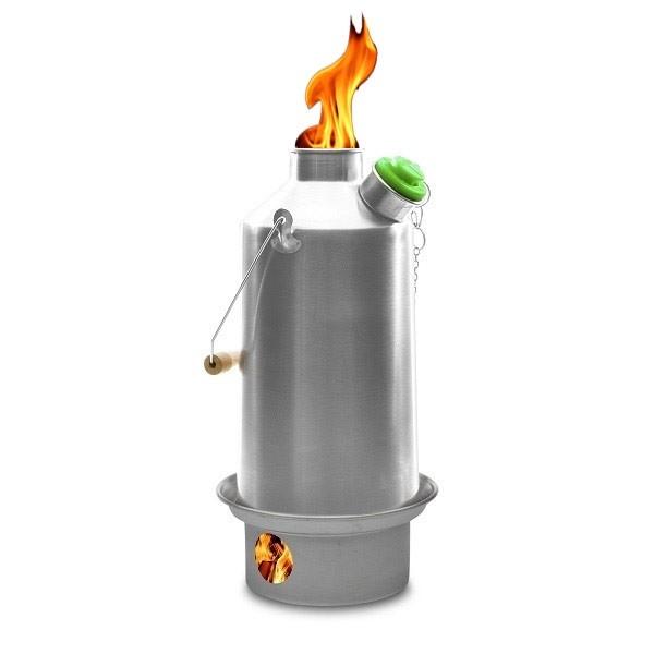 Kelly Kettle Base Camp 1.6 ltr (Stainless Steel) + Whistle - Longshot Tactical
